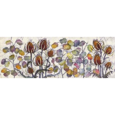 No.783 Honesty and Teasels - signed print.